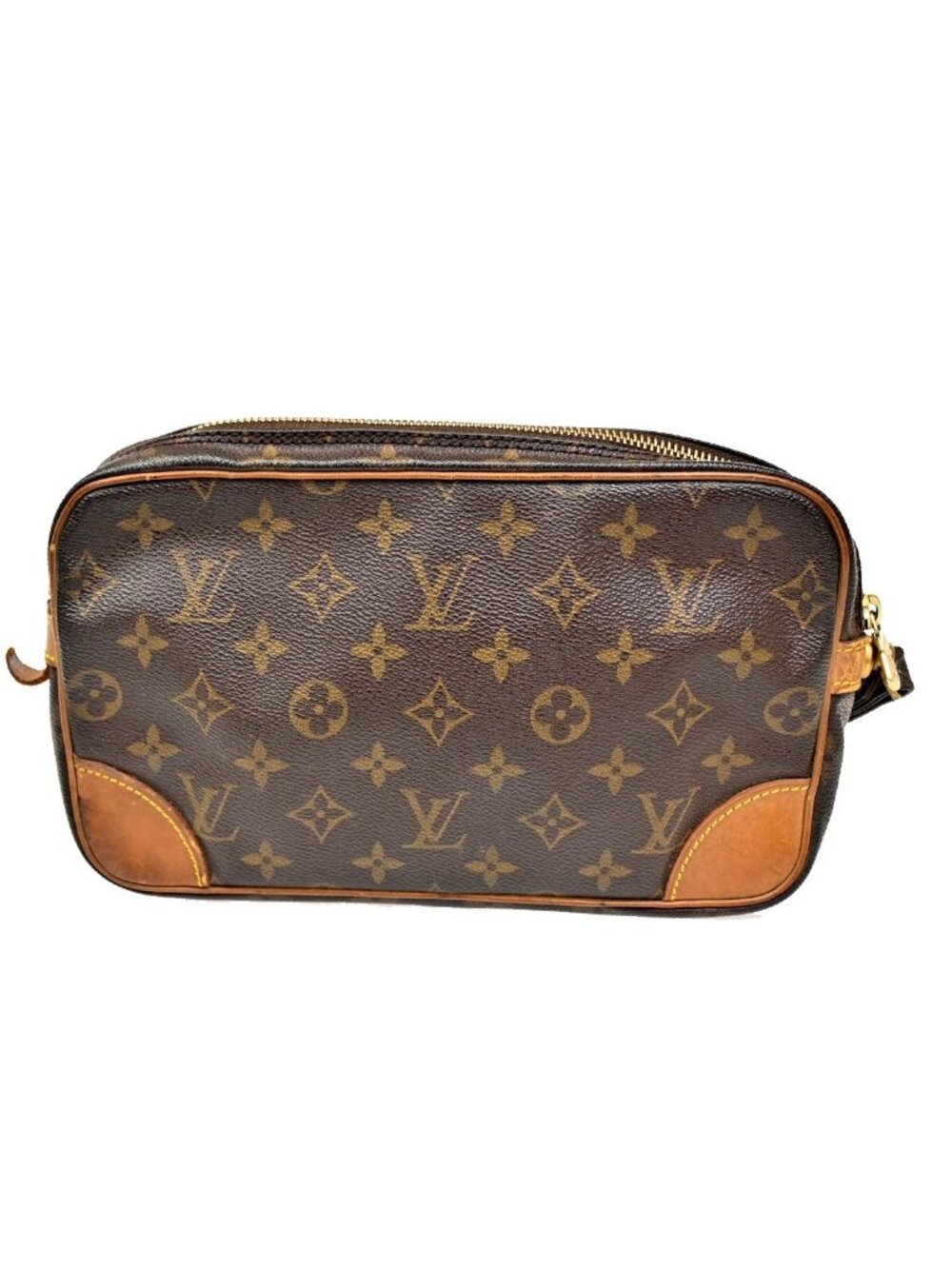 Louis Vuitton Marly Dragonne Clutch Brown Monogram Leather - Picture 3 of 15